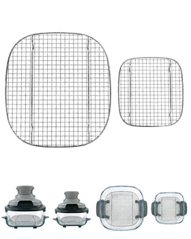 LANEJOY Ninja Crispi large rack fits the 4-Quart glass bowl for stable, even heating.