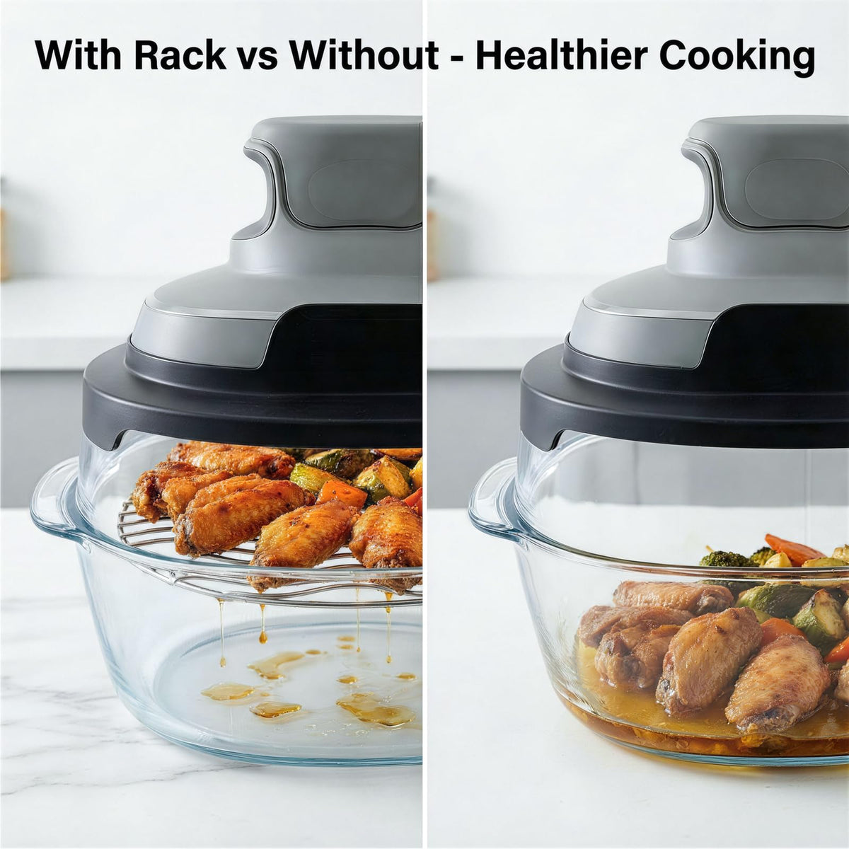 Lanejoy crisper rack wavy design improves airflow for crisper results
