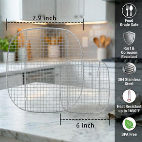 LANEJOY rack with stable legs prevents wobble during cooking of heavy items.