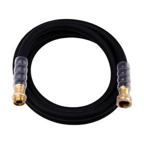 LANGARA heavy duty garden hose with clear swivel handle for easy connections.