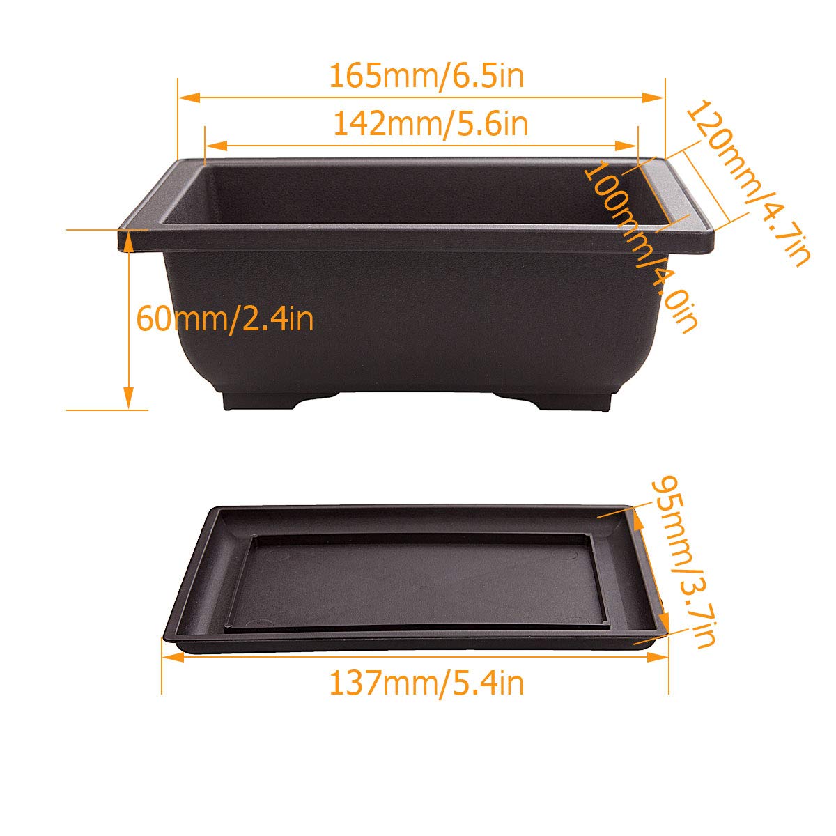 LANIAKEA bonsai pot rectangle design enhances home decor while supporting watering control.