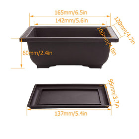 LANIAKEA bonsai pot rectangle design enhances home decor while supporting watering control.