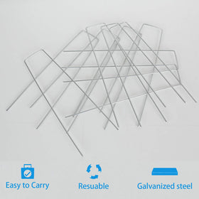 LANIAKEA durable galvanized steel landscape pins resist bending for lasting outdoor projects.