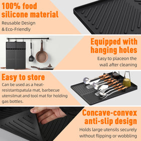 Lanlw easy-clean silicone mat; dishwasher safe for quick maintenance