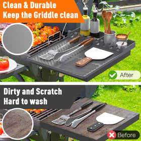 lanlw heat-resistant tool mat, safe near stove and easy to wipe clean.
