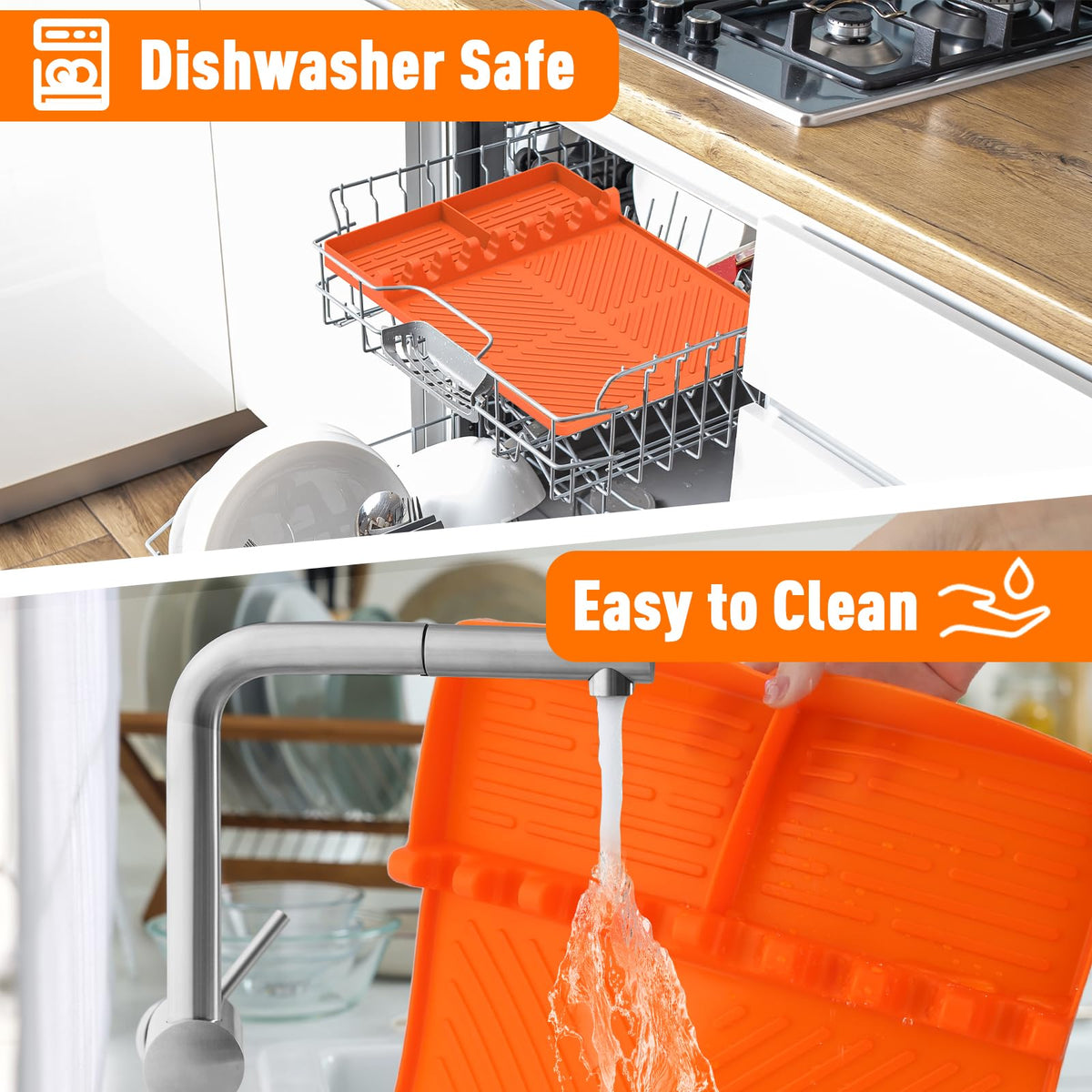 Lanlw silicone grill mat is dishwasher-safe for quick cleanup after barbecues
