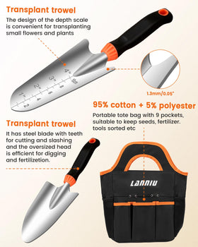 LANNIU cultivator aids soil aeration for healthier garden beds.