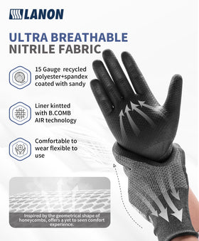 LANON Protection durable gloves resist abrasion for tough gardening tasks.
