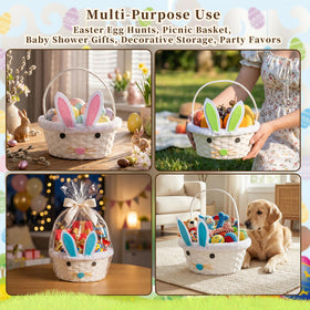 Lanpn Easter Bunny Ear Basket green for colorful party favors.