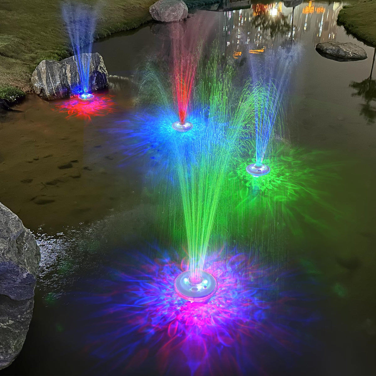 LanPool light show mode provides colorful visuals for outdoor nights.