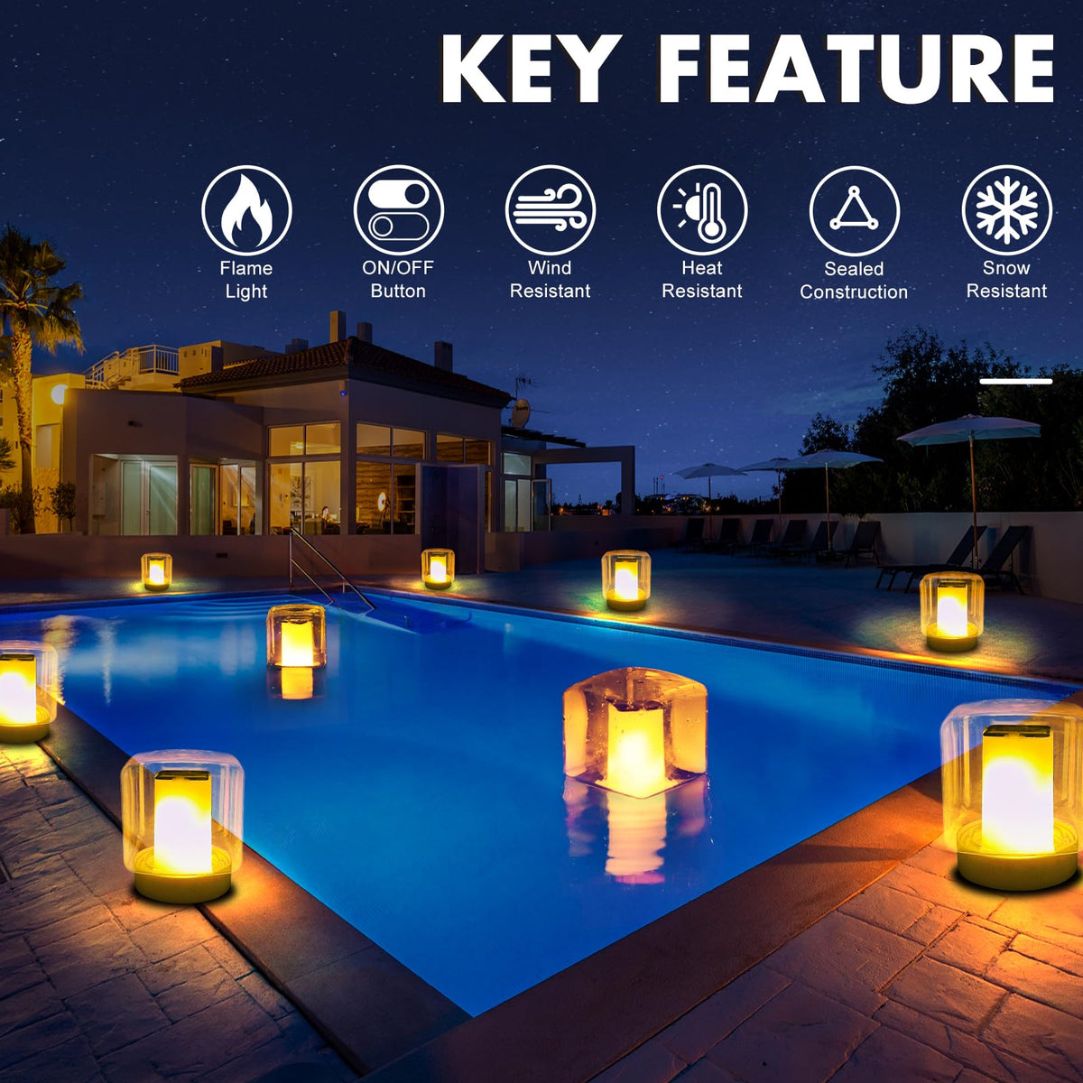 LanPool outdoor garden pool decoration light for festive outdoor spaces.