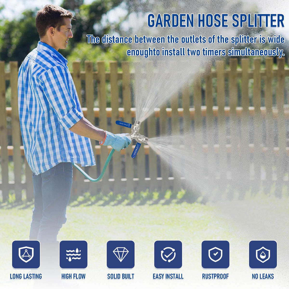 LANPOWAE double outlet design keeps both hoses accessible during tasks.