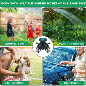 LANPOWAE dual hoses setup for garden and outdoor use.