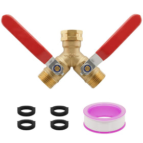 LANPOWAE garden hose splitter extended handle enables effortless control.