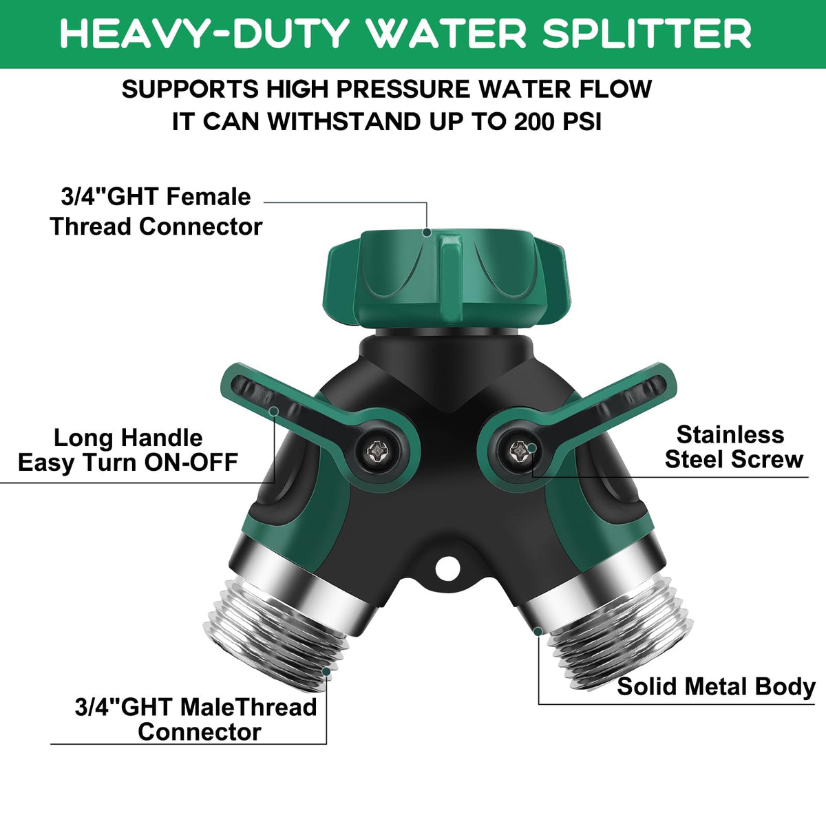 Heavy-duty metal connector by LANPOWAE for durability outdoors.