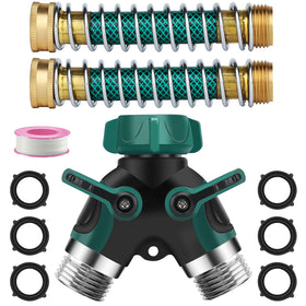 LANPOWAE hose splitter 2-way with comfort handle for easy watering.