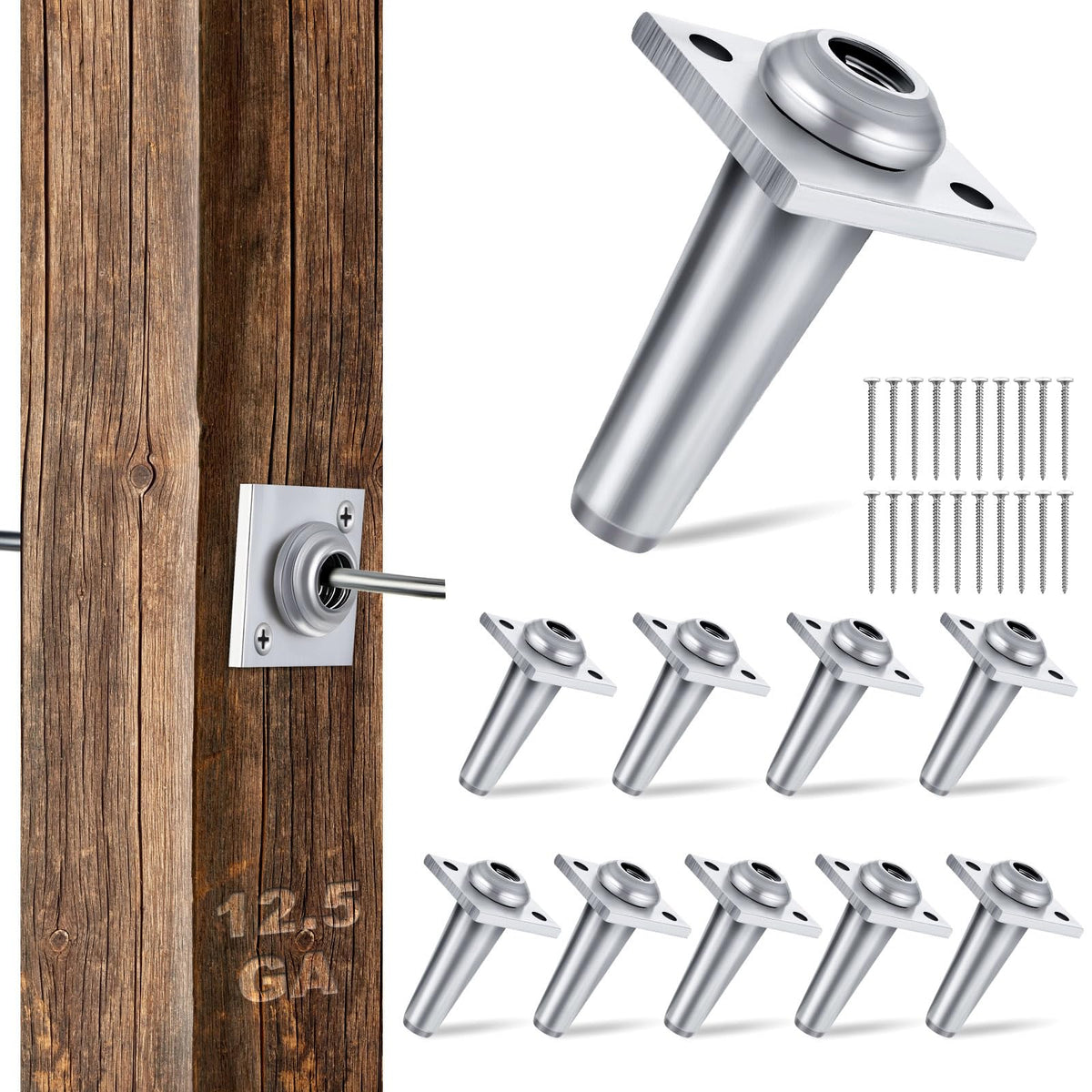 Lanties anchor wire vise close-up showing secure grip for trellis projects.