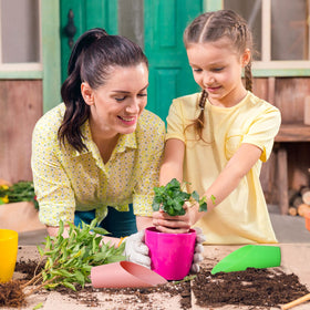 Lanties bonsai soil scoops orange kids-friendly garden tasks and play