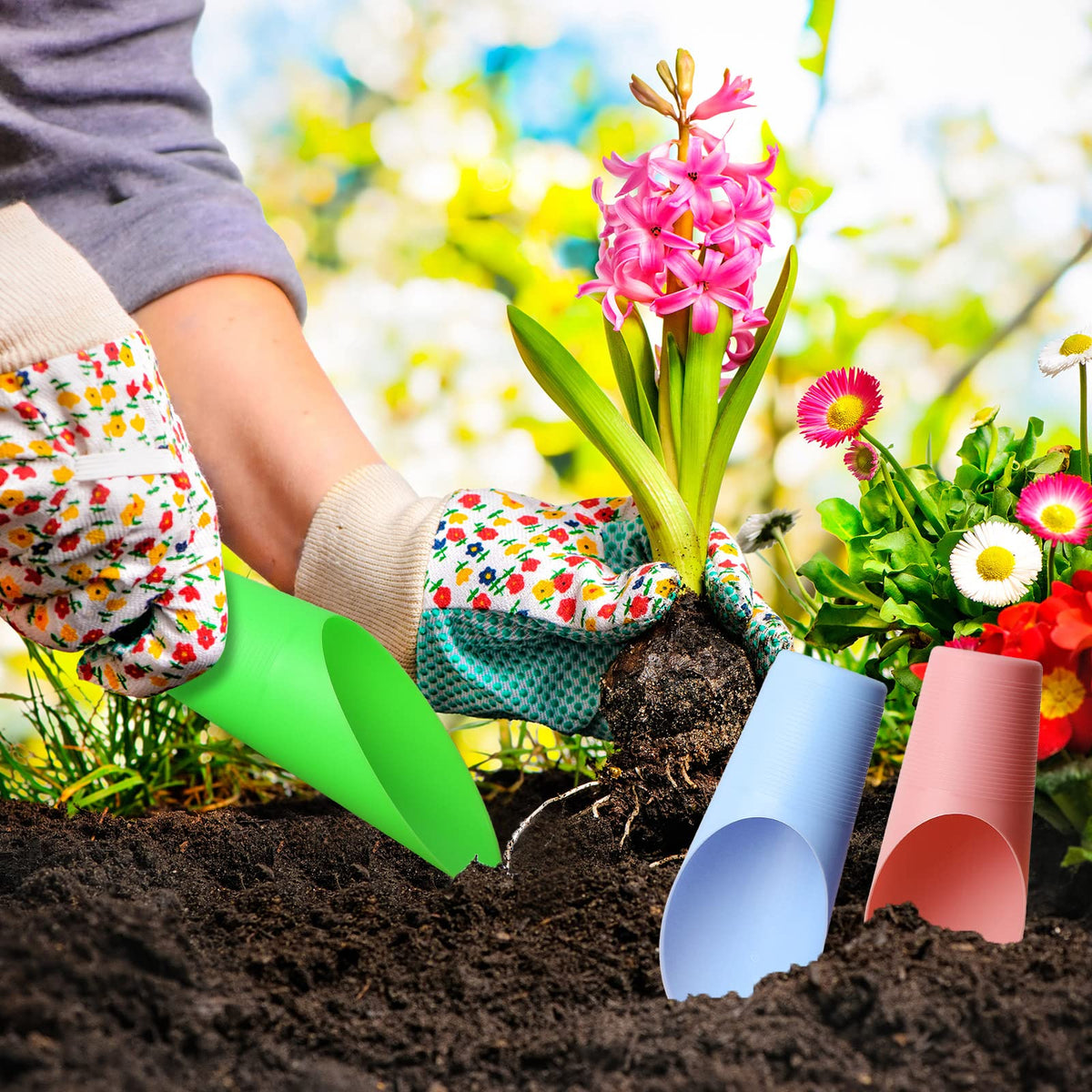 Lanties bonsai soil scoops yellow colorful gardening and precise scooping