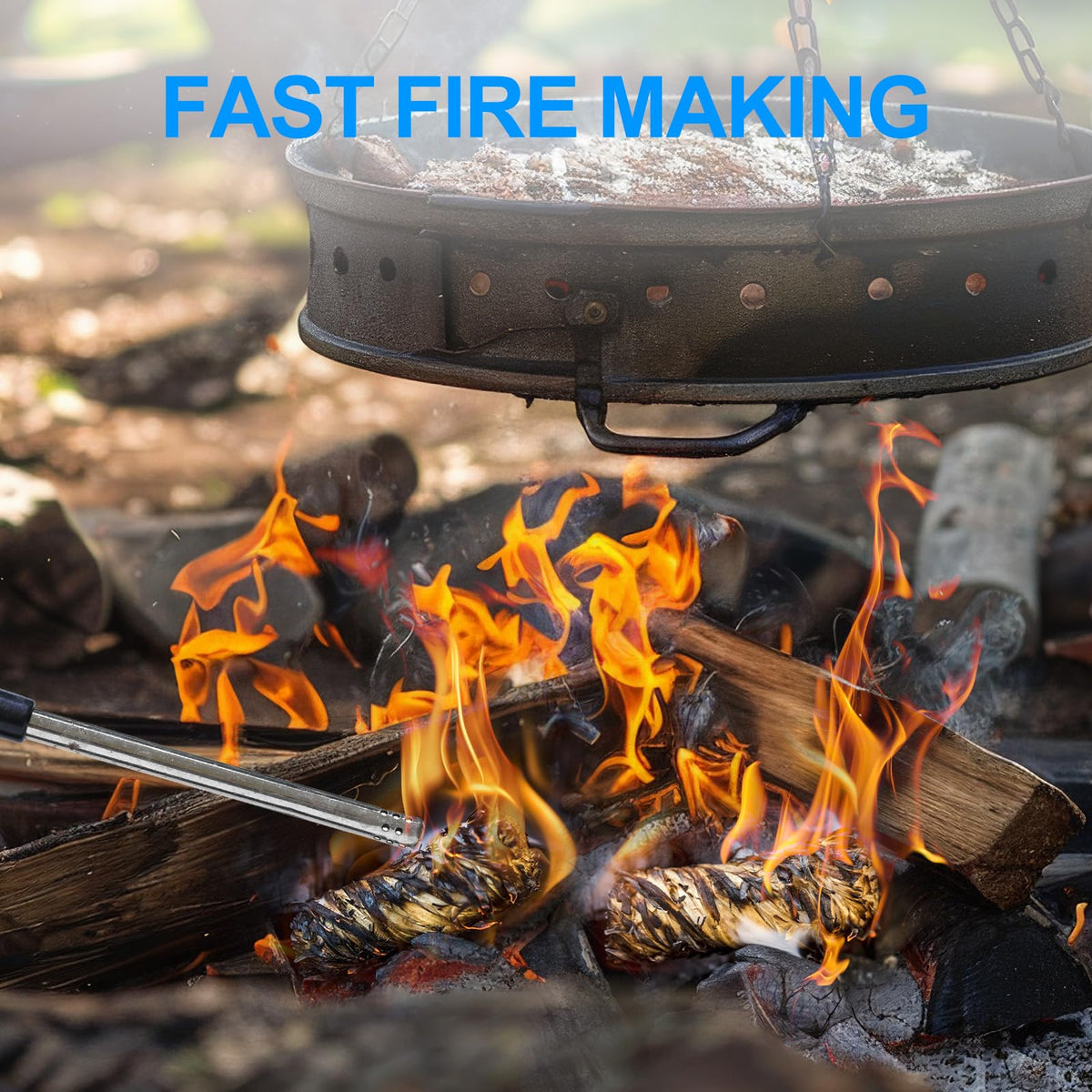 LantingMing fire starter ignition easy-use demonstrates quick lighting