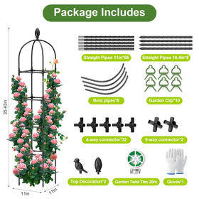 Laodier 70-inch trellis elevates vertical space for indoor or outdoor use.