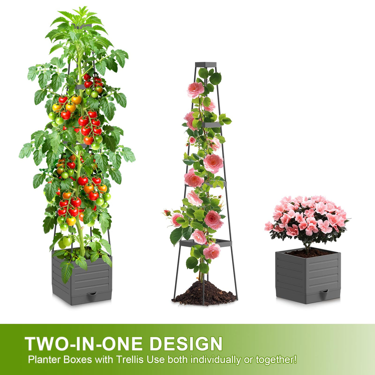 Laodier compact 57-inch planter ideal for small spaces