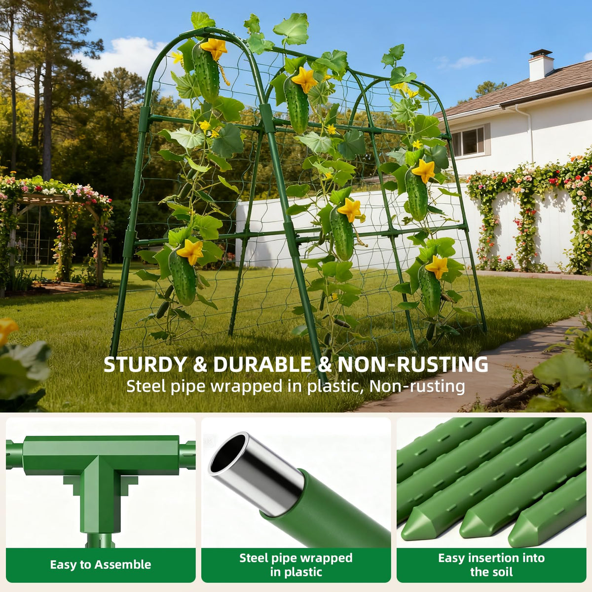 Laodier cross-shaped connectors enable quick, tool-free assembly.