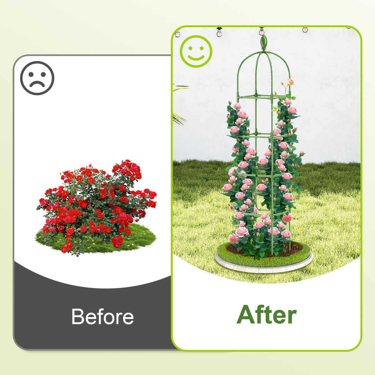 Laodier easy-assembly trellis with no tools required for quick setup.