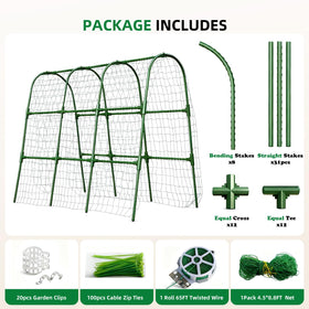 Laodier included clips, ties, and netting for quick installation.