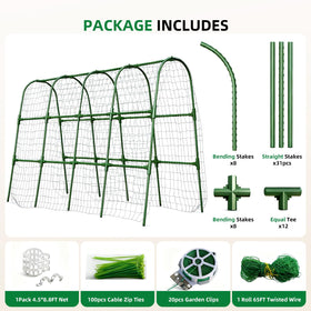 Laodier durable metal arch offers reliable garden structure.