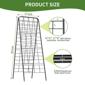 Laodier metal trellis with screw connections for durable garden support