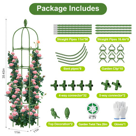 Laodier outdoor indoor trellis in green for larger pots.