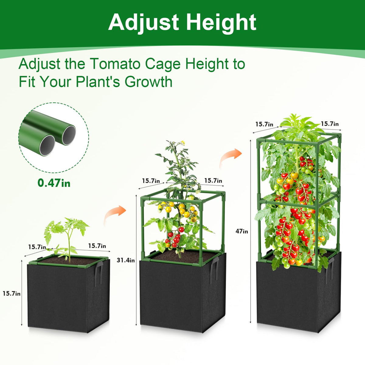 Laodier planting bag 17-gallon helps soil stability and root management