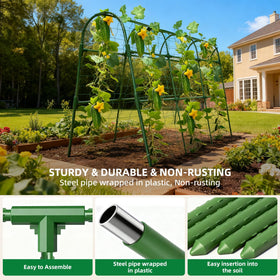 Laodier stainless-steel core trellis resists rust with protective coating.