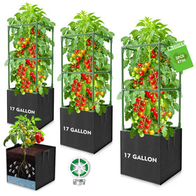 Laodier tomato cage square trellis 47in supports vertical growth for organized plants