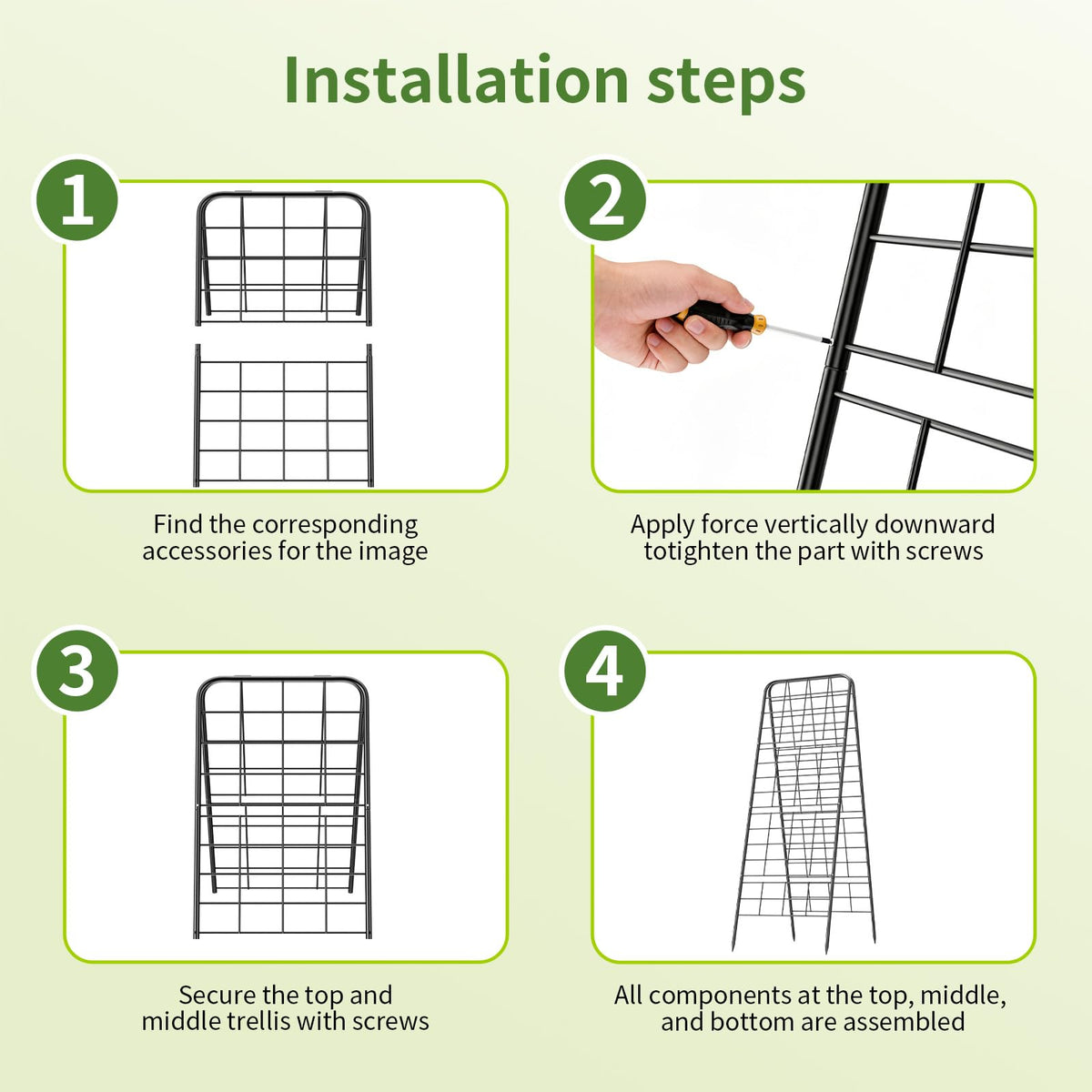 Laodier packaging includes screws and manual for quick setup