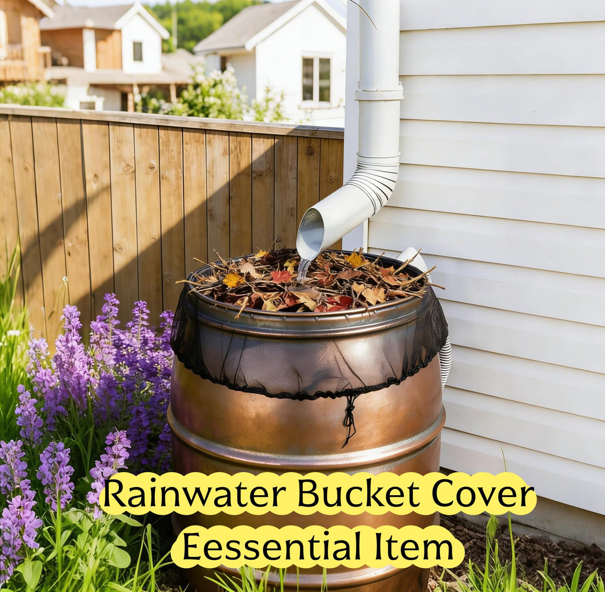Laoha outdoor use year-round mesh cover protects barrels and planters.