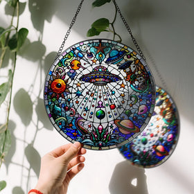 LAOWEIKI black metal frame showcasing vivid stained glass colors and durability