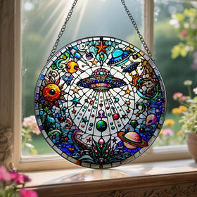 LAOWEIKI stained glass decor bringing sunlit glow to indoors or outdoors