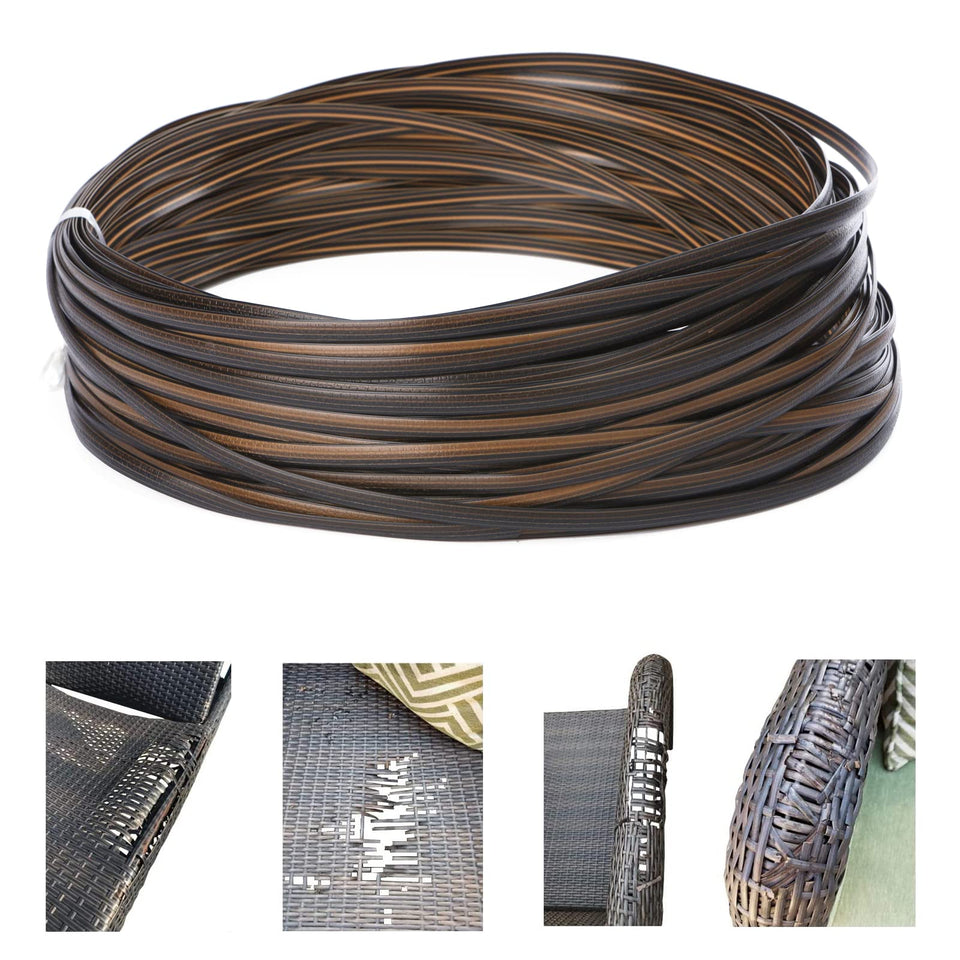 Laphivieh wicker repair kit 480ft flat wicker for patio furniture restoration.