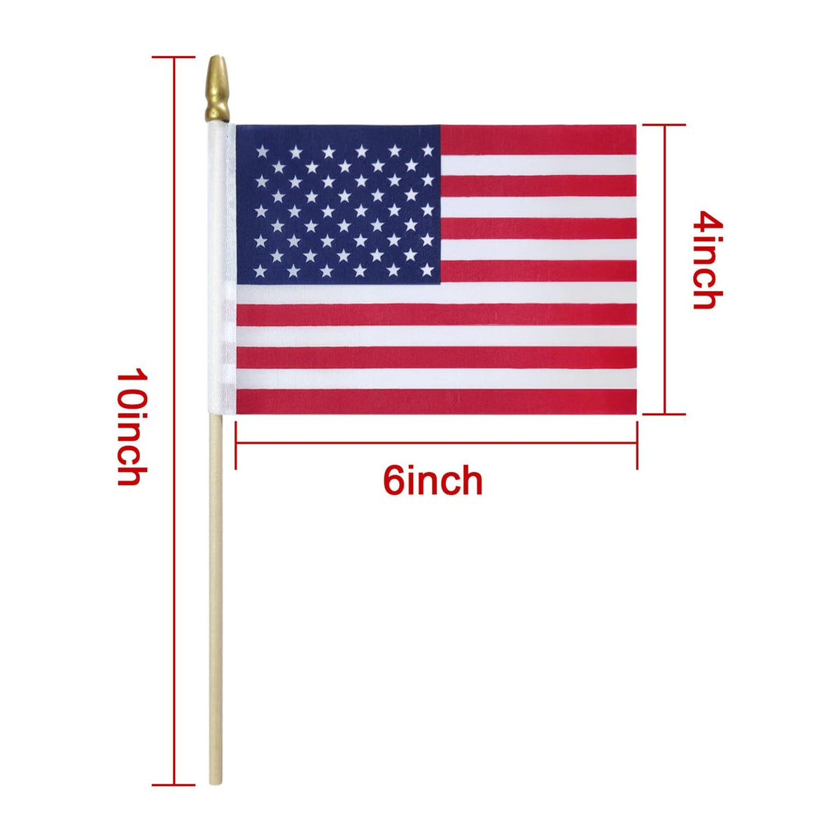 Lapogy mini USA flags on sticks ideal for Memorial Day tables and outdoor gatherings.