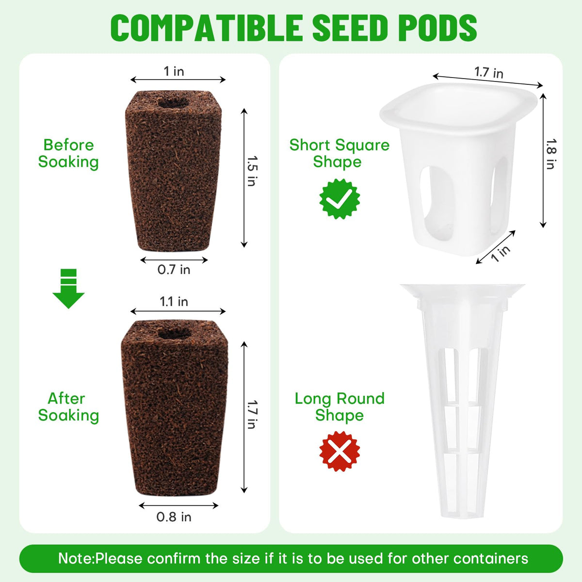 LAPOND root growth sponges seed pods support strong root development in hydroponic setups.