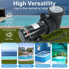 LAPPPLSP 1.5 HP pool pump side view highlights durable construction and accessibility