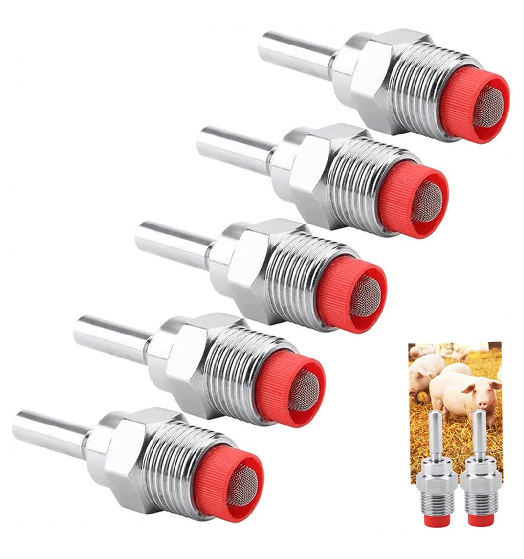 LAPXSNZD Pig Nipple Drinker cap red keeps water clean for sows and piglets