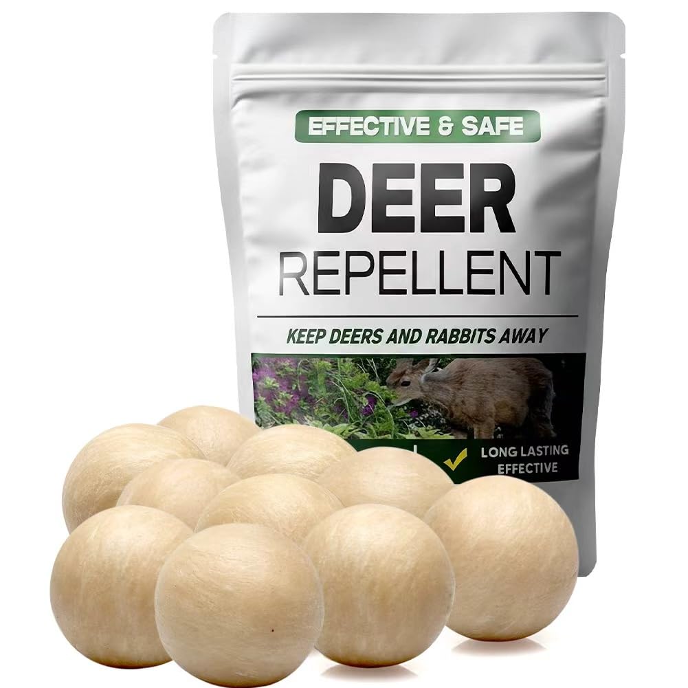 LAQDECDV Deer Repellent Outdoor 8 Pack keeps gardens safe from deer and nibblers.