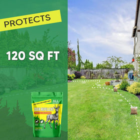 LAQDECDV outdoor landscape with pouches deterring wildlife