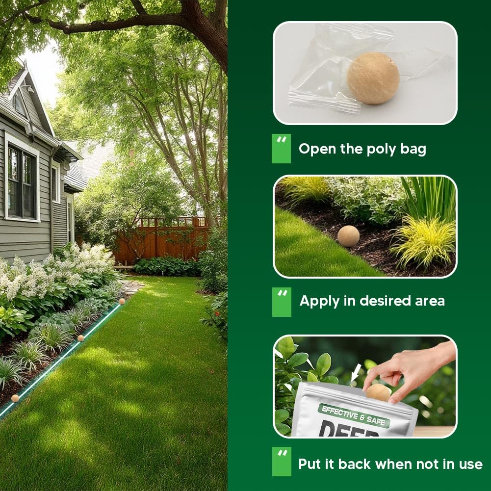LAQDECDV Rabbit Repellent Garden 8 Pack; deters rabbits from flower beds