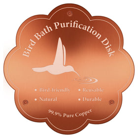 Larbeti copper bird bath disk (4 inch) helps keep outdoor water clean with passive cleansing.