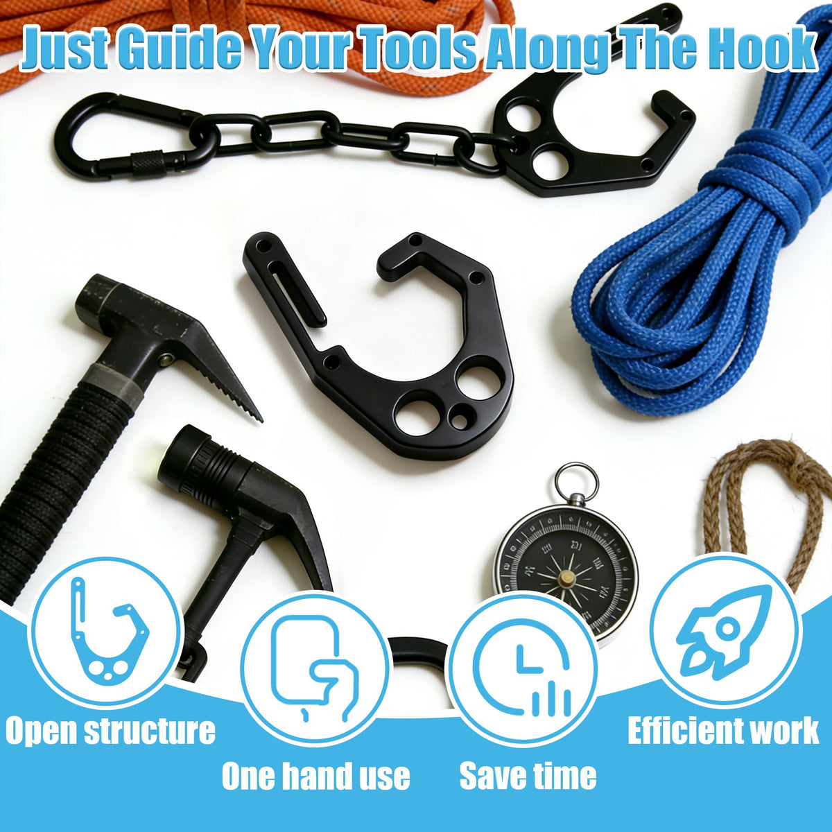 Secure attachment to gear loop reduces tool drops during movement