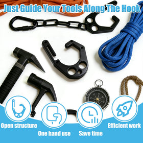 Secure attachment to gear loop reduces tool drops during movement